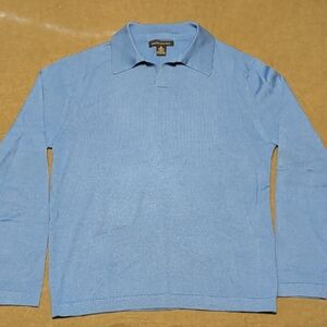 Banana Republic Light Blue Long Sleeve Polo